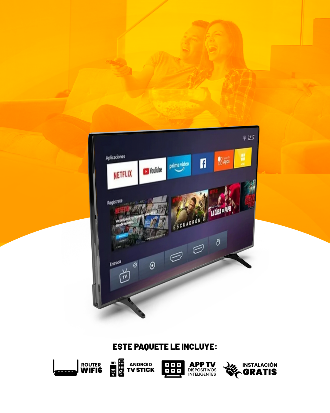 INTERNET RESIDENCIAL 600 MB + SMART TV 43